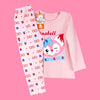 C2425 Bbaby pink Linabell Happy Cat China 2 pcs suit