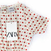 C2308 Zr off White red print jump suit