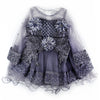 C2344 Fashion Gray Embroidery Frock