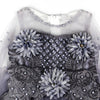 C2344 Fashion Gray Embroidery Frock