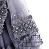 C2344 Fashion Gray Embroidery Frock