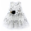 C2346 Peach Tree white & Black Embroidery Frock