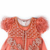 C2347 Fashion peach Embroidery Frock