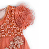 C2347 Fashion peach Embroidery Frock