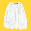 C2353 Codco  White Golden Prnted Skirt