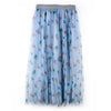 C2356 Codco Sky Blue Printed skirt