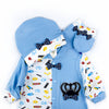 C2384 Mg  Fashion Baby Fit RomperSuit cap with Mittens