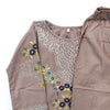 C2404 Girls Embroidered Brown Kurta Pajama