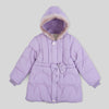 C1990 Lavender Clouer Ribben Flower Hooded jacket