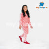 C2096 LFT Pink Print Flower Track SUIT