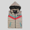 C2020 Skin & Red Clouer Sleevelees Hooded Puffer Jacket