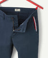 C1013 TA Rich Blue Marine Chino with Tricolor Strips