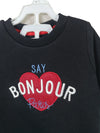 C1170 KC Bonjour Black Sweatshirt