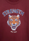 C1215 MNG Strength West Coast Maroon Sweat Shirt