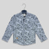 C1216 ZR D.GREY LEAF BOY CAUSAL SHIRT