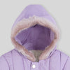 C1990 Lavender Clouer Ribben Flower Hooded jacket