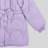 C1990 Lavender Clouer Ribben Flower Hooded jacket