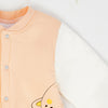 C2005 Cute Little Bear Peach  & White Fleece Romper