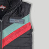 C2019 Black & Green Clouer Sleevelees Hooded Puffer Jacket