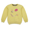 C2082 Mng Yellow Wow Smile Be Happy Fleece Sweat Shirt