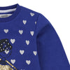 C2083 Mng Blue Doll Heart Fleece Sweat Shirt