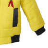 C2112 4Dots Yellow Sup Fashion Fashion Puffer Hooded Jacket