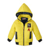 C2112 4Dots Yellow Sup Fashion Fashion Puffer Hooded Jacket