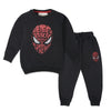 C2113 Gp Black Spiderman  Fleece 2-Pcs Suit