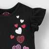 C2147 Zoch Black Heart Printed T-shirt