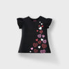 C2147 Zoch Black Heart Printed T-shirt