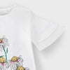 C2148 R Culture White SunFlower Printed T-shirt