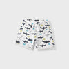 C2160 Zr White Fish Printed Cotton Short