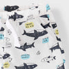 C2160 Zr White Fish Printed Cotton Short