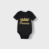 C2229 Black PrinceSS Crown Cotten Romper