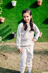 C2254 Kiko Gray Star Printed  Fleece Track Suit   ( Free Delivery )