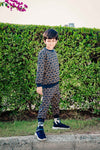 C2247 Kiko Blue Car Printed Fleece Track Suit (Free Delivery)