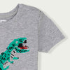 C1455 FO-BU Sequance Dino Story Grey T-Shirt