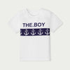 C1865 THE BOY T-shirt with Smart Short Whit with Blue Print 2-Pcs Set.