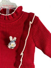 C1193  PLAYHOUSE GIRL MINI RED SWEATER