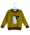 C1198 XIAOHU Animal Mustered Sweater