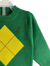 C1199 HANSHU GREEN+YELLOW Sweater