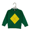 C1199 HANSHU GREEN+YELLOW Sweater