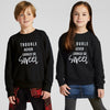 C1208 TA Trouble Sweet Black Sweat Shirt