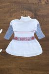 C1261 DORSA-ME WHITE WITH RED-PCS WOOLEN SUIT