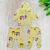 C1272 BABY FASHION Soft Flees Yellow 3-Pcs Suit