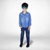 C1285 RC Denim Blue Front Pocket Casual Shirt