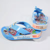 C1409 WATER FISH Happy Doll Back Light Blue Flip Flop