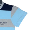 C1443 MCK ZE Sports Wer Grey & Sky Blue Stripes T-Shirts