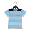 C1443 MCK ZE Sports Wer Grey & Sky Blue Stripes T-Shirts