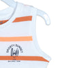 C1541 BNG Sporty Sunset Cut Lable Wite with Orange Stripes Sando T-Shirt